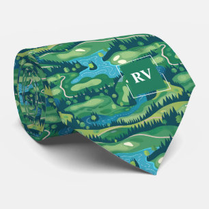 Cravate Parcours de golf Green Monogrammed