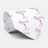 Cravate Paris Je t'aime (Roulé)