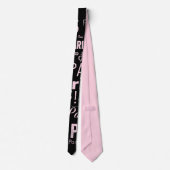 Cravate Paris rose et noir mens paris (Dos)