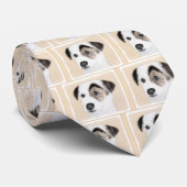 Cravate Parson Jack Russell Terrier Peinture - Chien Art (Roulé)