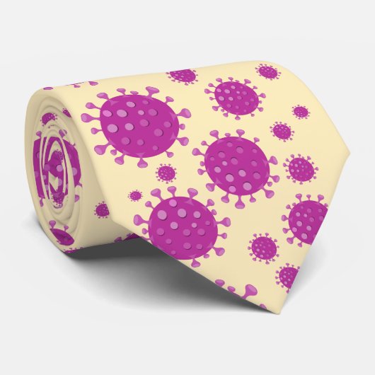 Cravate Particule virale pourpre (Roulé)