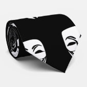 Cravate Partie anonyme de visage de personnaliser (Roulé)