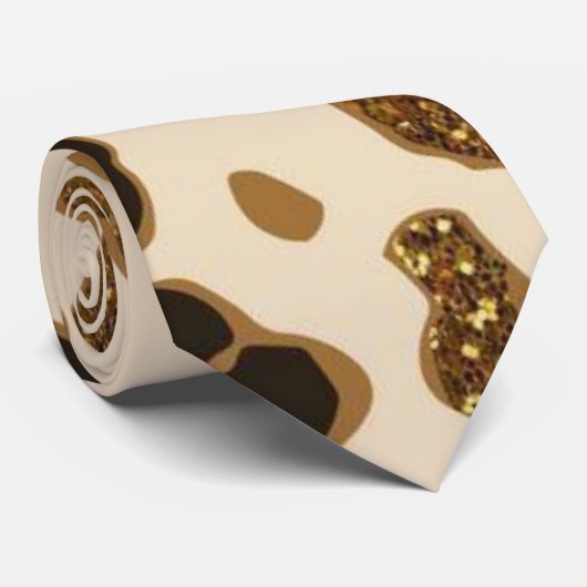 Cravate Parties scintillant à motif Cheetah (Roulé)
