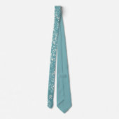 Cravate Parties scintillant Bleu tendance Monogramme éléga (Dos)