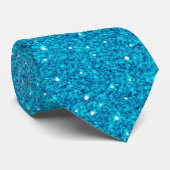 Cravate Parties scintillant bleu turquoise brillant Cravat (Roulé)