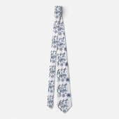 Cravate Parties scintillant Bleue Laisser Il Neige Calligr (Dos)