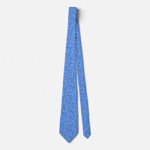 Cravate Parties scintillant Bleue Métal Imprimer Mariage G