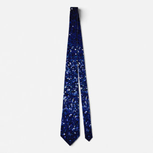 Cravate Parties scintillant bleue Motifs Abstrait Mariage 