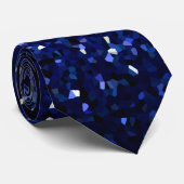 Cravate Parties scintillant bleue Motifs Abstrait Mariage  (Roulé)