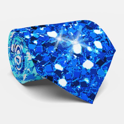 Cravate Parties scintillant bleues Étincelles Texture (Roulé)
