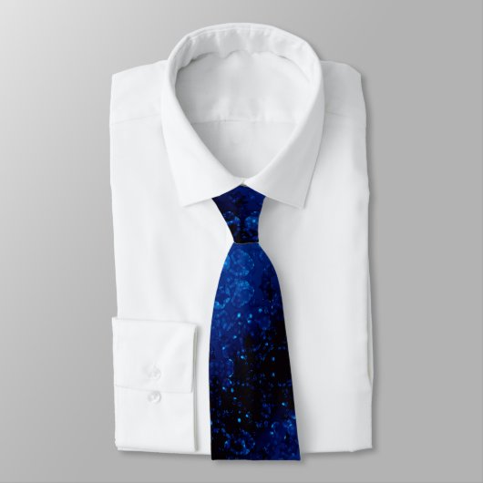 Cravate Parties scintillant brillant bleu marine paillette (Attaché)