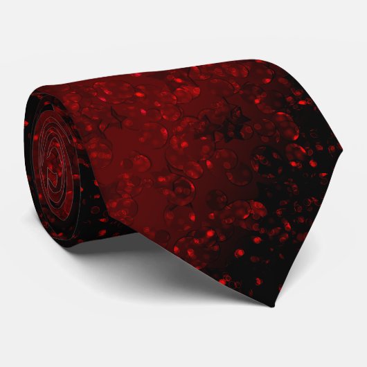 Cravate Parties scintillant brillant rouge confetti paille (Roulé)