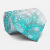 Cravate Parties scintillant chic Mariage Turquoise (Roulé)