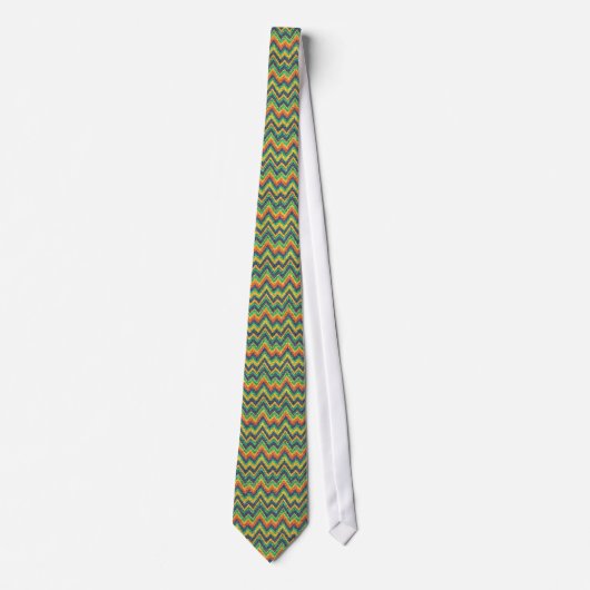 Cravate Parties scintillant colorée Faux Chevron Zigzag Mo (Devant)