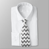 Cravate Parties scintillant d'argent moderne Chevron Zig T (Attaché)