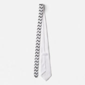 Cravate Parties scintillant d'argent moderne Chevron Zig T (Dos)