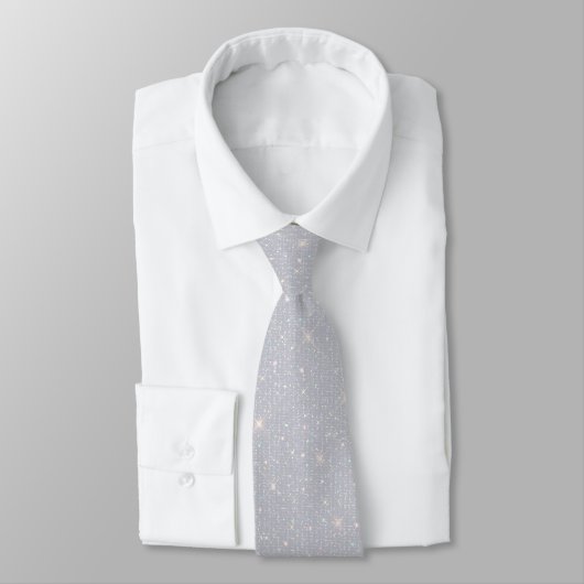 Cravate Parties scintillant d'argent Texture diamant blanc (Attaché)