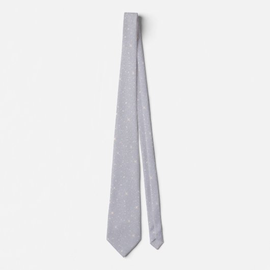 Cravate Parties scintillant d'argent Texture diamant blanc (Devant)