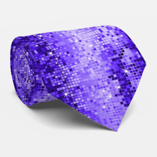 Cravate Parties scintillant Disco Blue Tones Imprimer