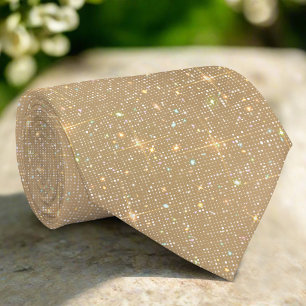 Cravate Parties scintillant d'or brillant Multicolor étinc