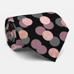 Cravate parties scintillant d'or rose élégant confetti ros
