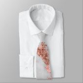 Cravate Parties scintillant d'or Rose en marbre moderne (Attaché)
