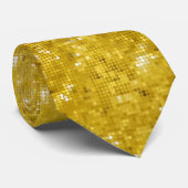 Cravate Parties scintillant d'or Texture Motif sans soudur (Roulé)