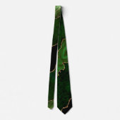 Cravate Parties scintillant d'or vert chic Agate Mariage e (Dos)