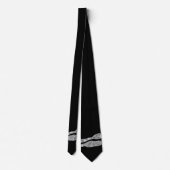 Cravate Parties scintillant en argent noir accent élégant  (Dos)