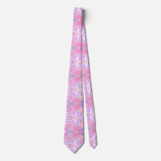 Cravate Parties scintillant en marbre rose violet or (Devant)