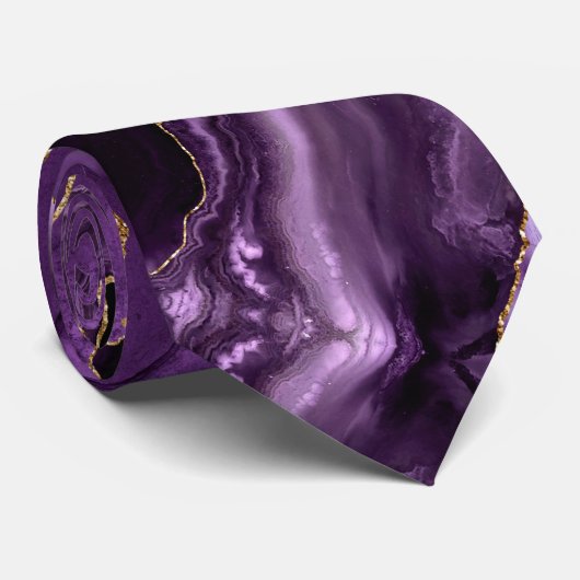 Cravate Parties scintillant en or violet   brillant Cravat (Roulé)