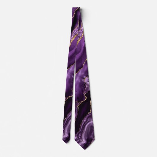 Cravate Parties scintillant en or violet   brillant Cravat (Dos)