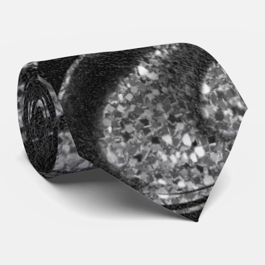 Cravate Parties scintillant grise (Roulé)