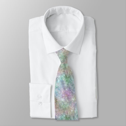 Cravate Parties scintillant Iridescente (Attaché)