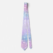 Cravate Parties scintillant Iridescente Magique Éclat rose (Devant)