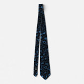 Cravate Parties scintillant léopard bleu Imprimer Monogram (Dos)