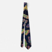 Cravate Parties scintillant Motif d'aquarelle marine (Dos)