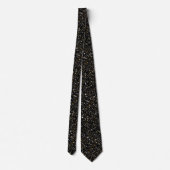 Cravate Parties scintillant noire blanche et or brillant (Dos)