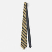 Cravate Parties scintillant noire et or brillant Zebra Tig (Devant)