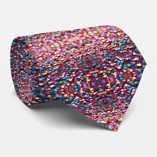 Cravate Parties scintillant Opal Collection holographique (Roulé)