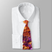 Cravate Parties scintillant or violet orange (Attaché)