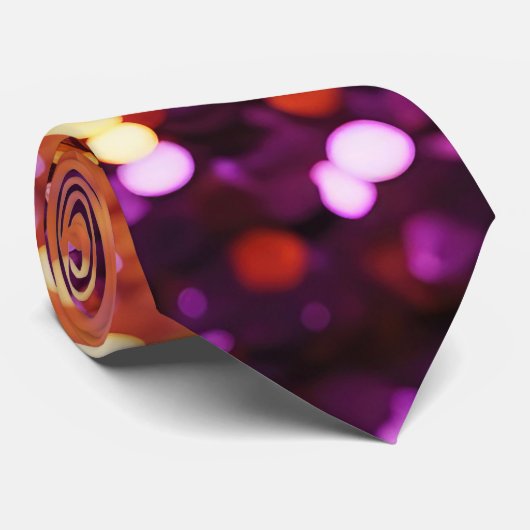 Cravate Parties scintillant or violet orange (Roulé)