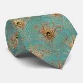 Cravate Parties scintillant Peacock Feathers Motif (Roulé)