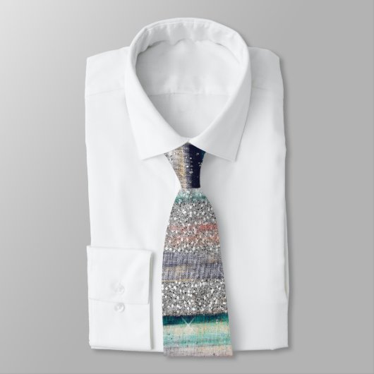 Cravate Parties scintillant rose bleu or moderne Trucs de  (Attaché)