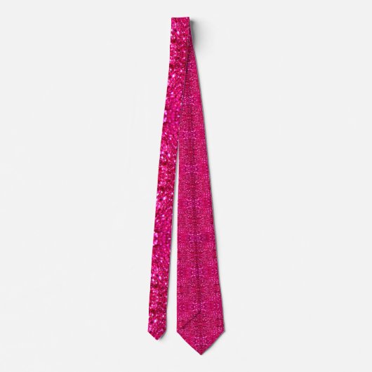 Cravate parties scintillant rose chaud (Dos)