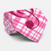 Cravate Parties scintillant rose chaud Clé en acier sur Pl (Roulé)