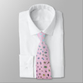 Cravate Parties scintillant rose Cheetah Imprimer (Attaché)