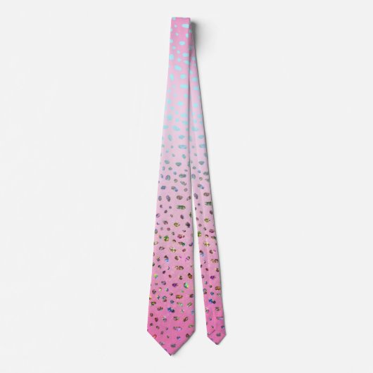 Cravate Parties scintillant rose Cheetah Imprimer (Devant)