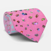 Cravate Parties scintillant rose Cheetah Imprimer (Roulé)