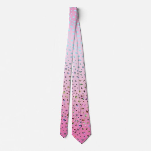 Cravate Parties scintillant rose Cheetah Imprimer (Dos)
